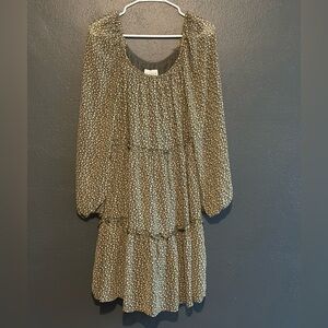 Hayden Olive Floral Long Sleeve Dress